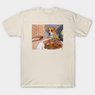 Only a wood-fired oven would do for this corgi's pizzas T-Shirt